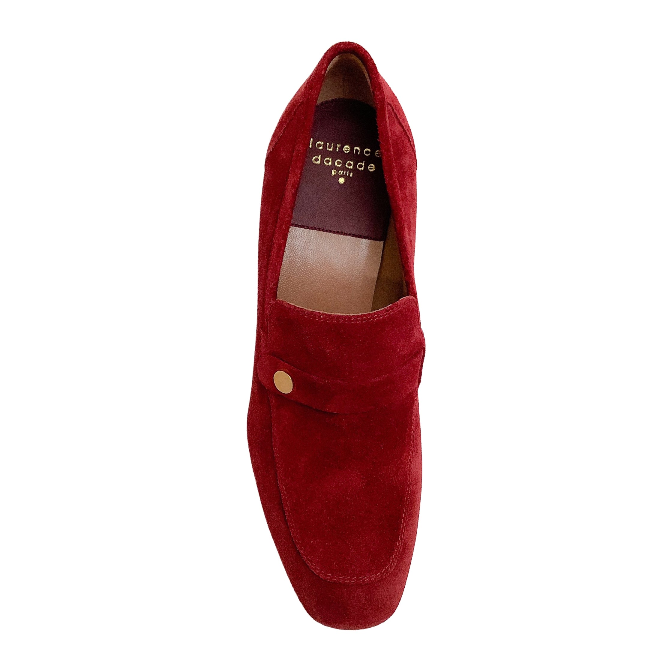 Laurence Dacade Wine Suede Tracy Loafer Pumps