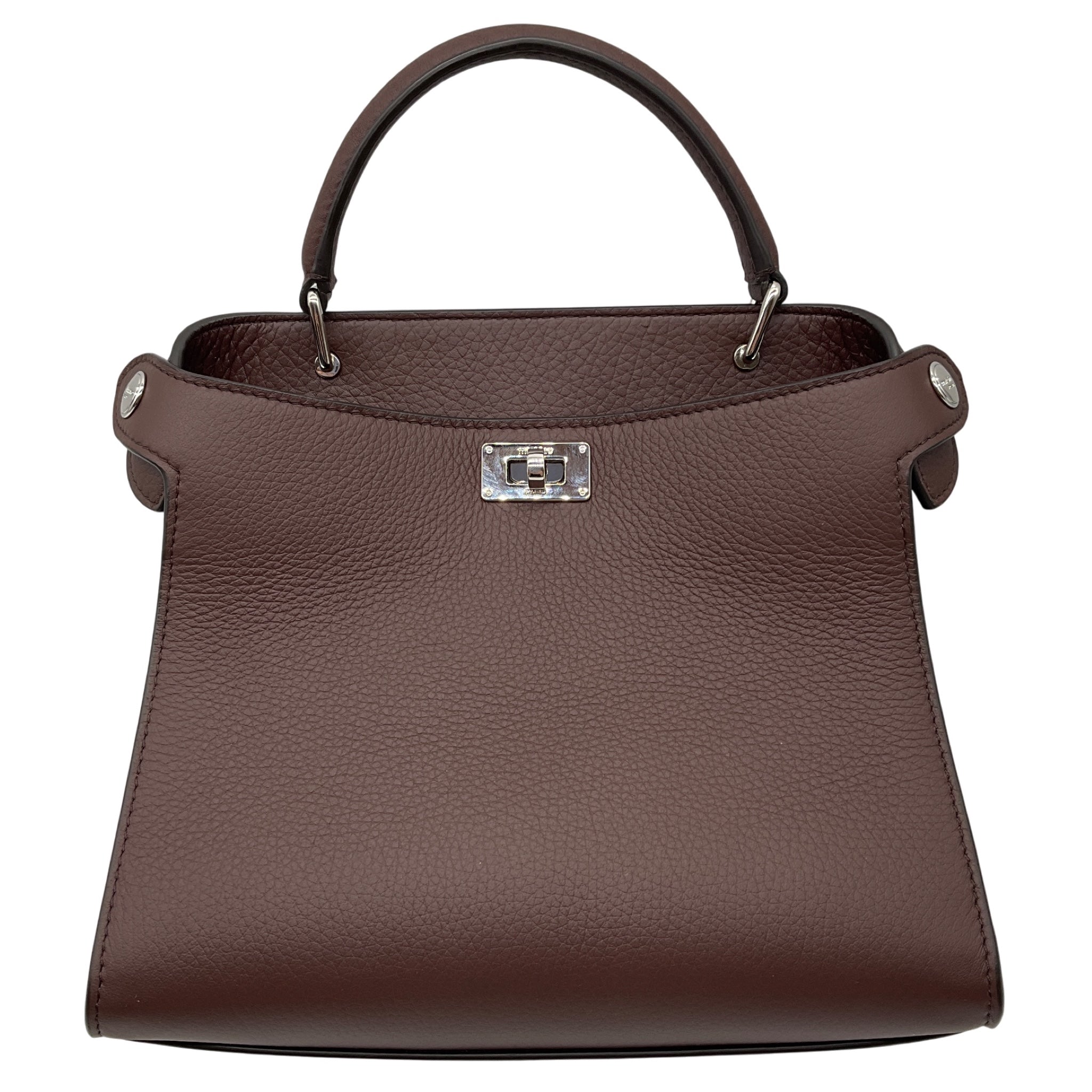 Michino Paris Brown Lutece Mini Taurillons Calfskin Leather Satchel