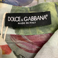 Load image into Gallery viewer, Dolce & Gabbana Light Blue Multi Fiori Ombre Print Elastic Sleeve Silk Organza Blouse
