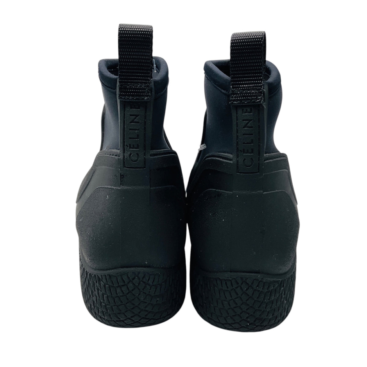 Celine Black Rubber Ankle Boots