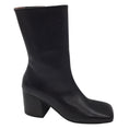 Load image into Gallery viewer, Marsell Black Square Toe Chunky Heel Leather Boots
