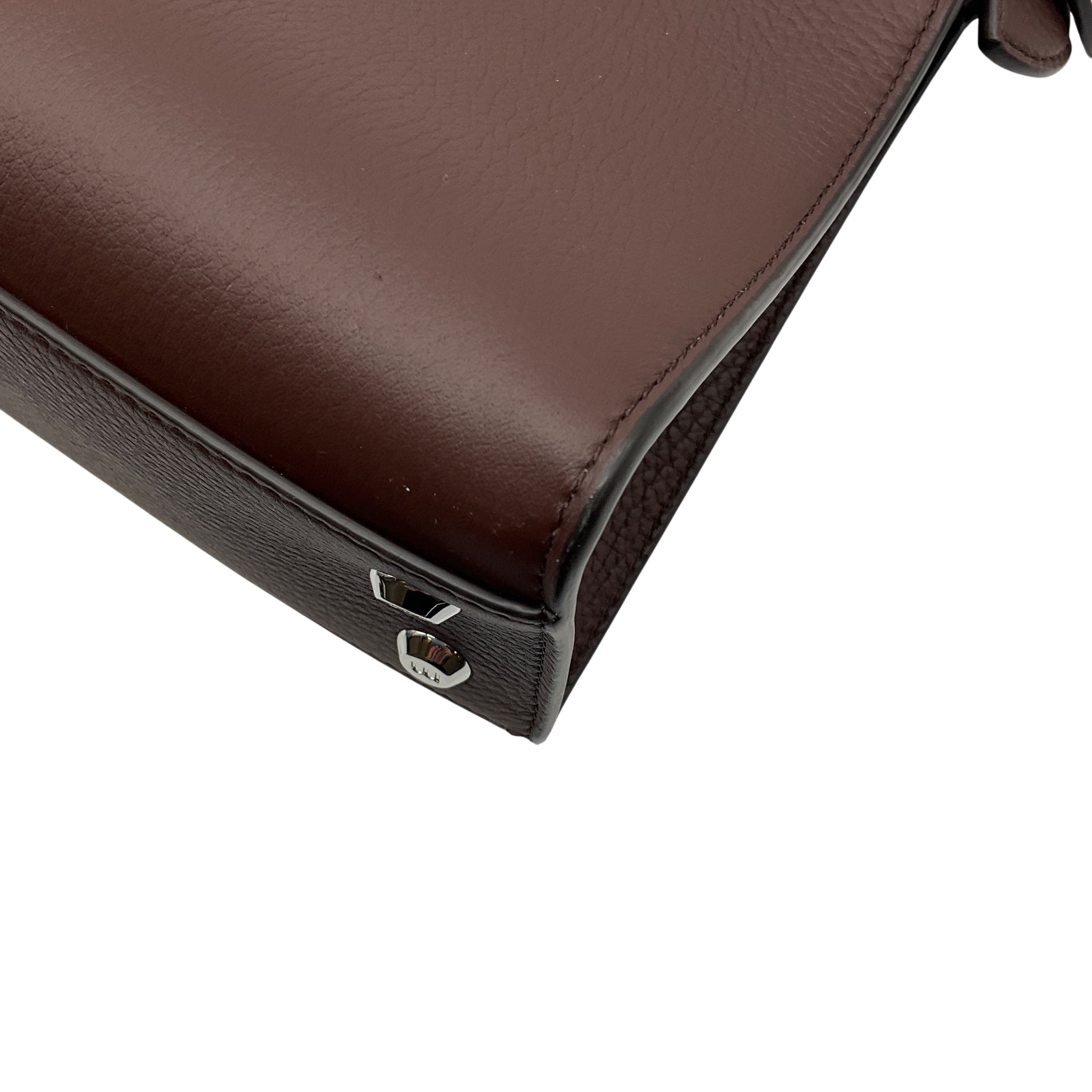 Michino Paris Brown Lutece Mini Taurillons Calfskin Leather Satchel