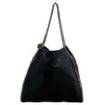 Load image into Gallery viewer, Stella McCartney Navy Blue Falabella Faux Leather Shaggy Deer Tote Bag
