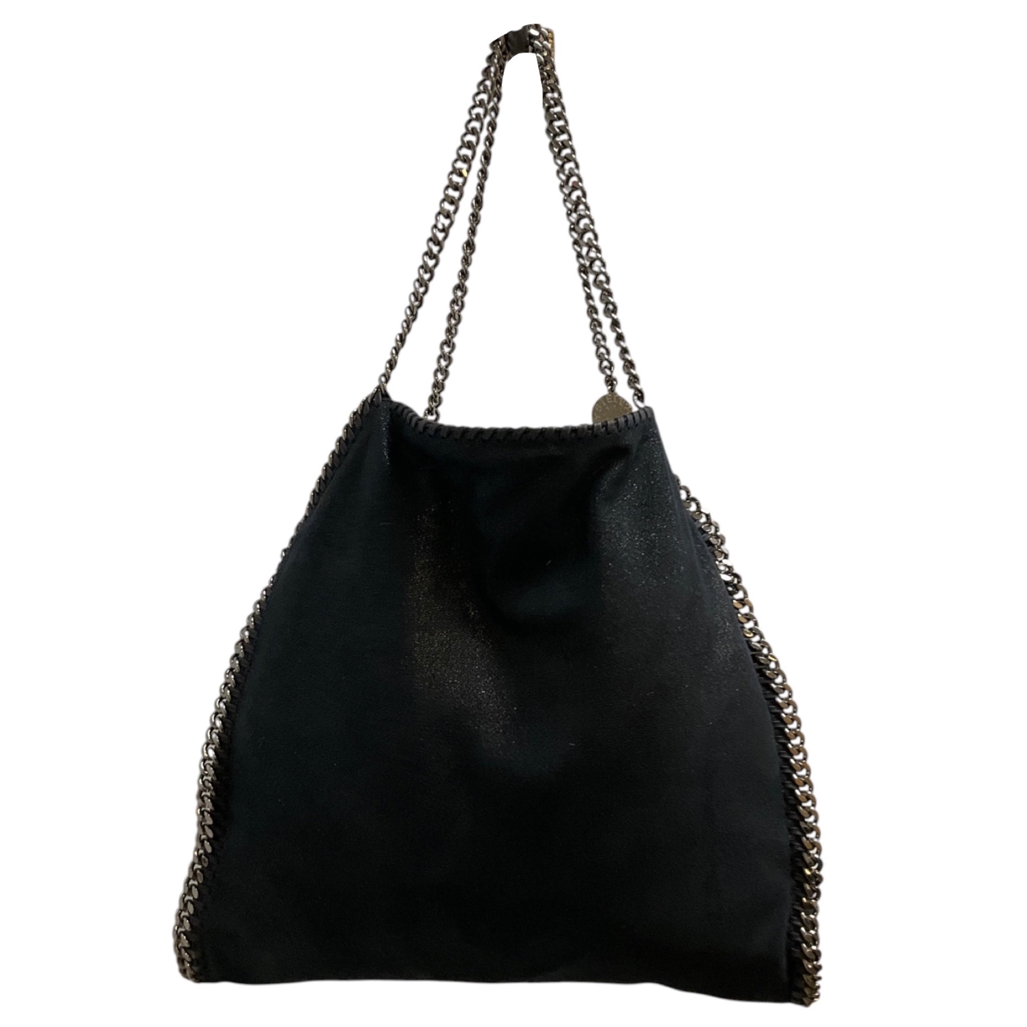 Stella McCartney Navy Blue Falabella Faux Leather Shaggy Deer Tote Bag