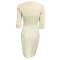 Load image into Gallery viewer, Yves Saint Laurent Ivory Three Quarter Sleeved Crepe Midi Dress
