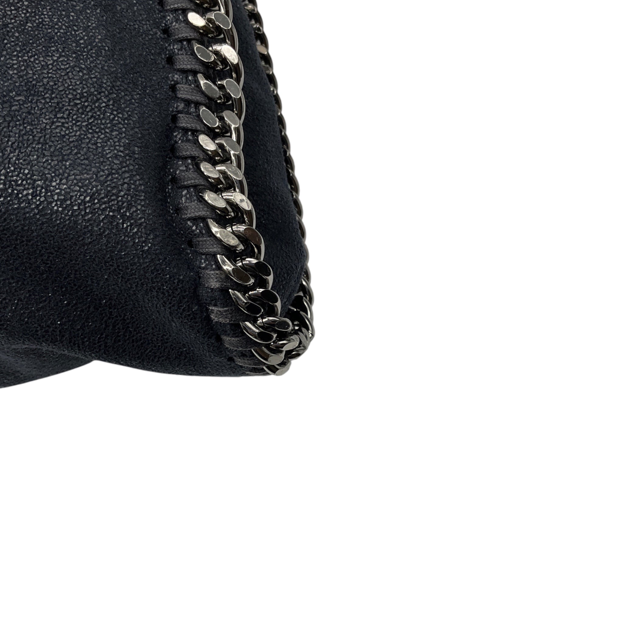 Stella McCartney Navy Blue Falabella Faux Leather Shaggy Deer Tote Bag