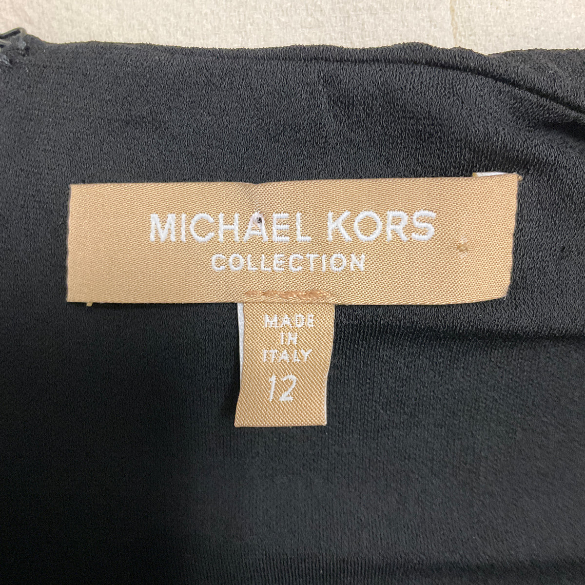 Michael Kors Collection Black / Cream Contrast Stretch Boucle Crepe Dress