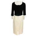 Load image into Gallery viewer, Michael Kors Collection Black / Cream Contrast Stretch Boucle Crepe Dress
