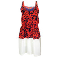 Load image into Gallery viewer, Jil Sander Navy Collection Red / Ivory / Navy Blue Printed Sleeveless Crepe Dress

