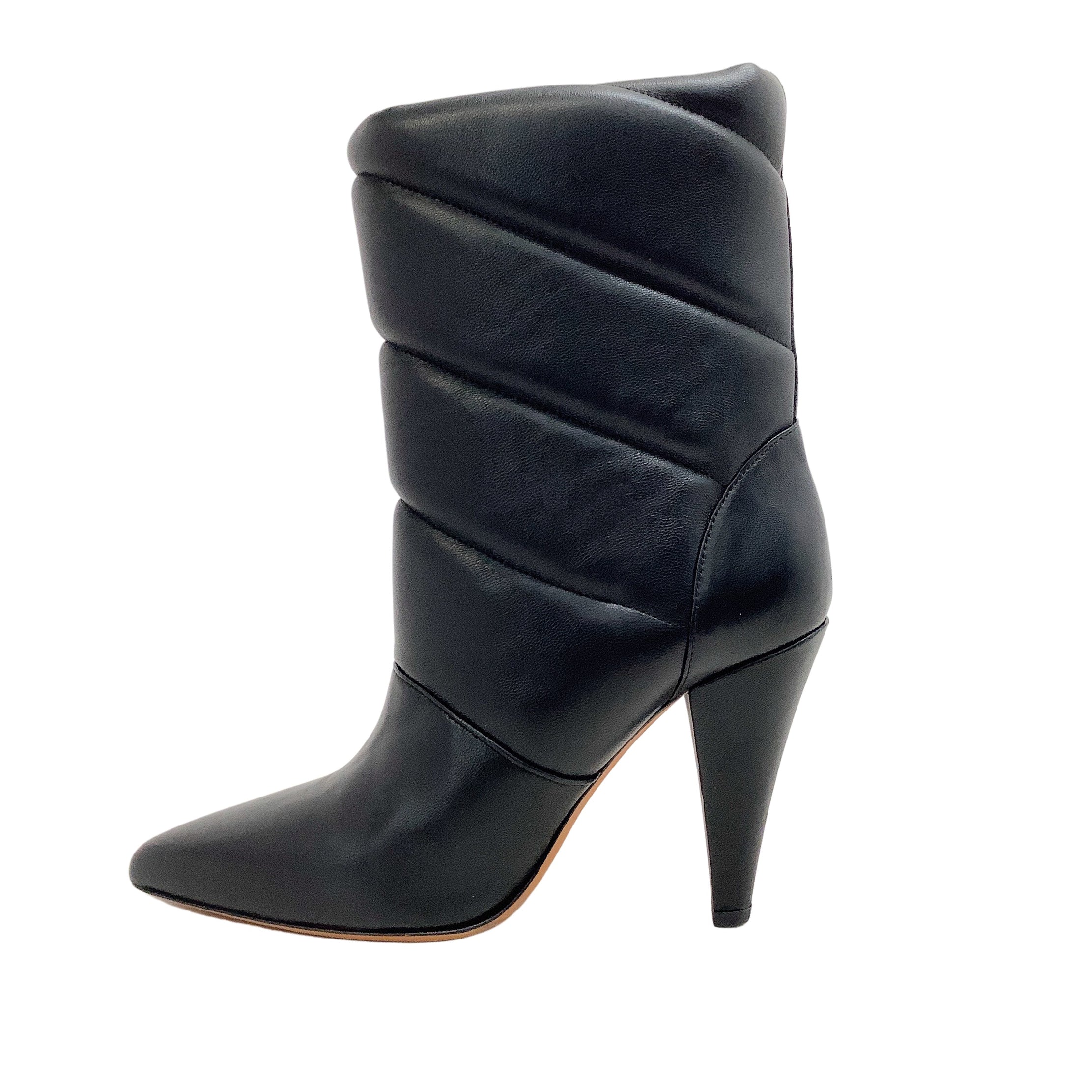 IRO Black Quilted Leather Motta Boots