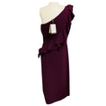 Load image into Gallery viewer, Chiara Boni La Petite Robe Eggplant Purple One Purple Nylon Stretch Cocktail Dress
