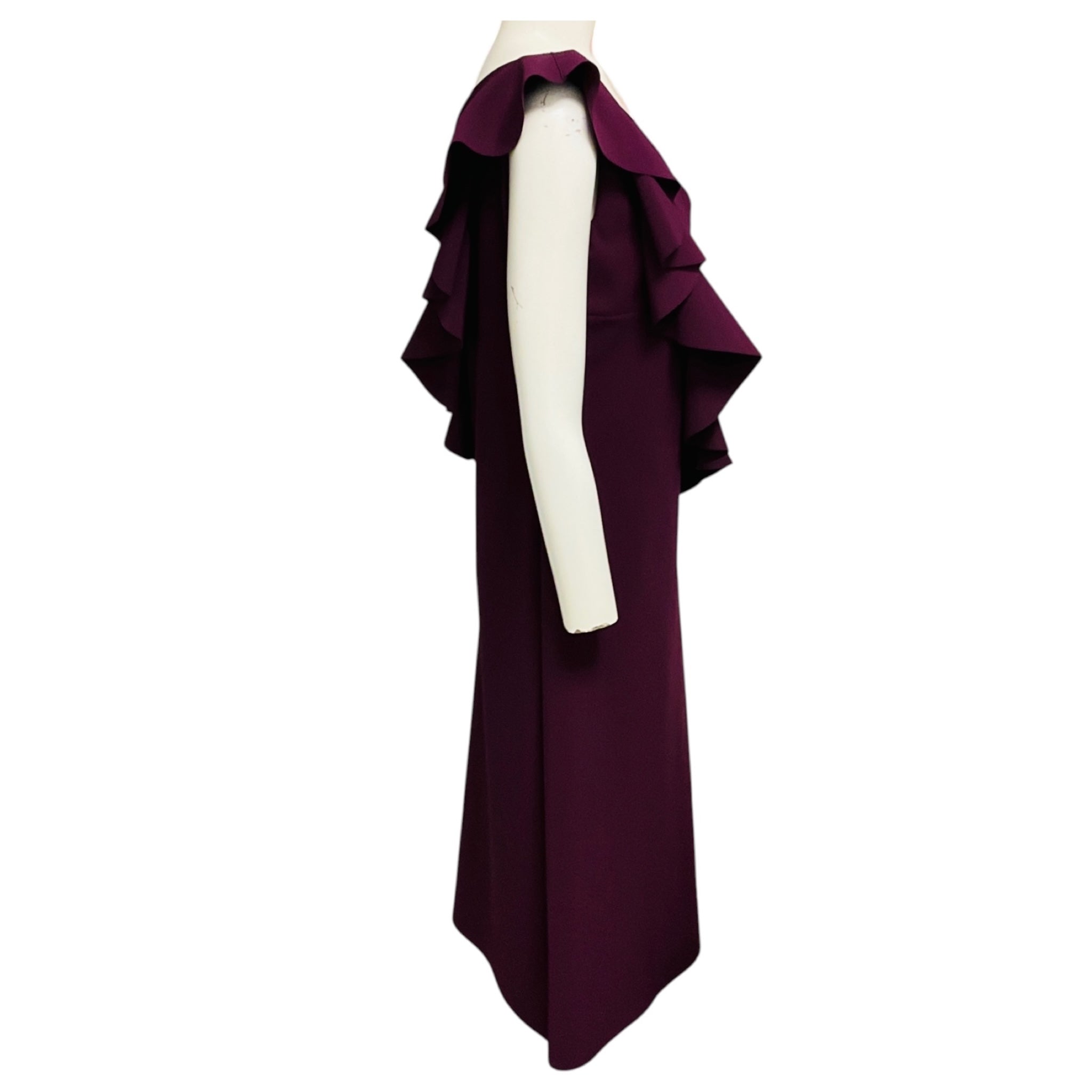 Chiara Boni La Petite Robe Eggplant Purple One Purple Nylon Stretch Cocktail Dress