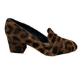 Load image into Gallery viewer, Tamara Mellon Tan / Black Fellini Leopard Patterned Calf Hair Loafer Pumps
