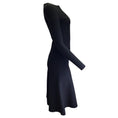 Load image into Gallery viewer, Oscar de la Renta Black 2021 Sequined Laser-Cut Knit Bow Dress
