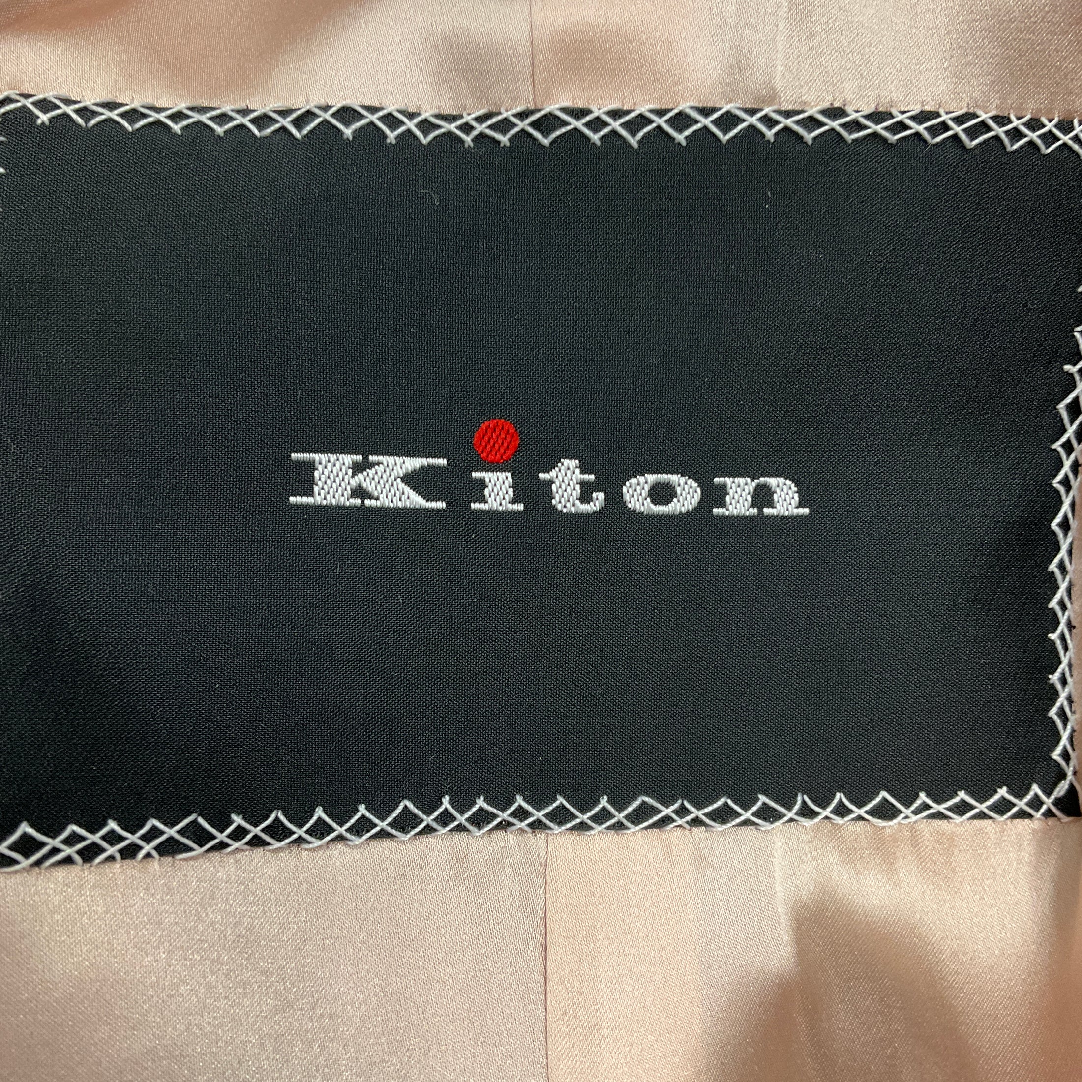 Kiton Pink / Burgundy Two Button Plaid Blazer