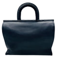 Load image into Gallery viewer, Bottega Veneta Navy Blue Intrecciato Woven Leather Top Handle Leather Briefcase with Removable Strap
