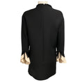 Load image into Gallery viewer, Valentino Black Long Sleeved Crepe Mini Dress with Bow Detailed Ivory Cuffs
