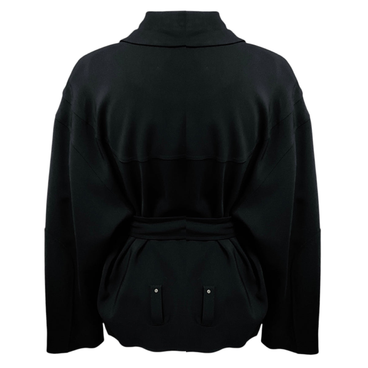 Malej Black Arouca Zip Front Jacket with Belt