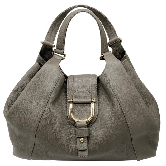 Gucci Taupe Grey Grained Leather Hobo Shoulder Bag