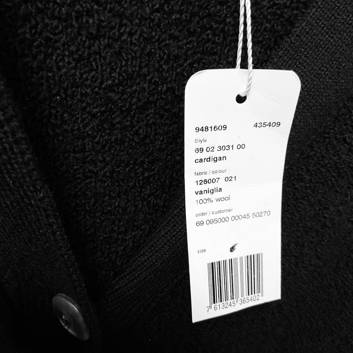 Akris Punto Black Boucle Wool Knit Cardigan Sweater