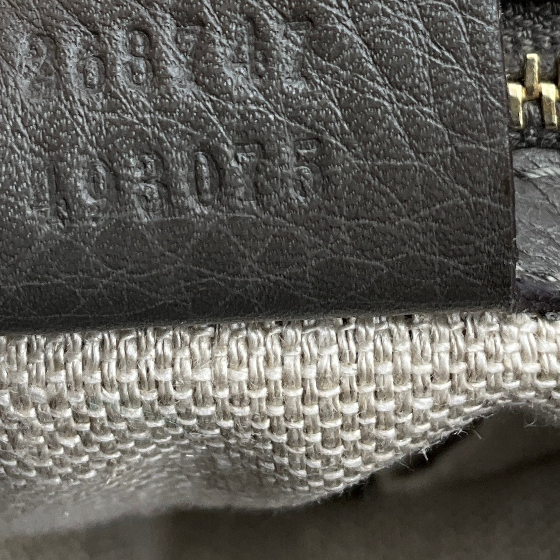 Gucci Taupe Grey Grained Leather Hobo Shoulder Bag