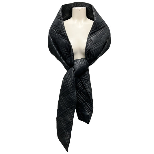 Saint Laurent Black Diamond Quilted Puffer Scarf