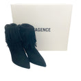 Load image into Gallery viewer, L'Agence Black Suede Mathilde Fringe Boots
