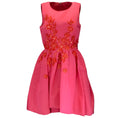 Load image into Gallery viewer, Carolina Herrera Pink / Red Embellished Sleeveless A-Line Dress
