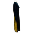 Load image into Gallery viewer, Dries Van Noten Navy Blue / Dark Gold Long Sleeved Velvet Midi Dress
