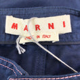 Load image into Gallery viewer, Marni Navy Blue Cotton Linen Trousers in Ultramarine
