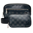 Load image into Gallery viewer, Louis Vuitton Graphite / Black Damier Coated Canvas and Leather Scott Messenger Shoulder Bag with Pouch
