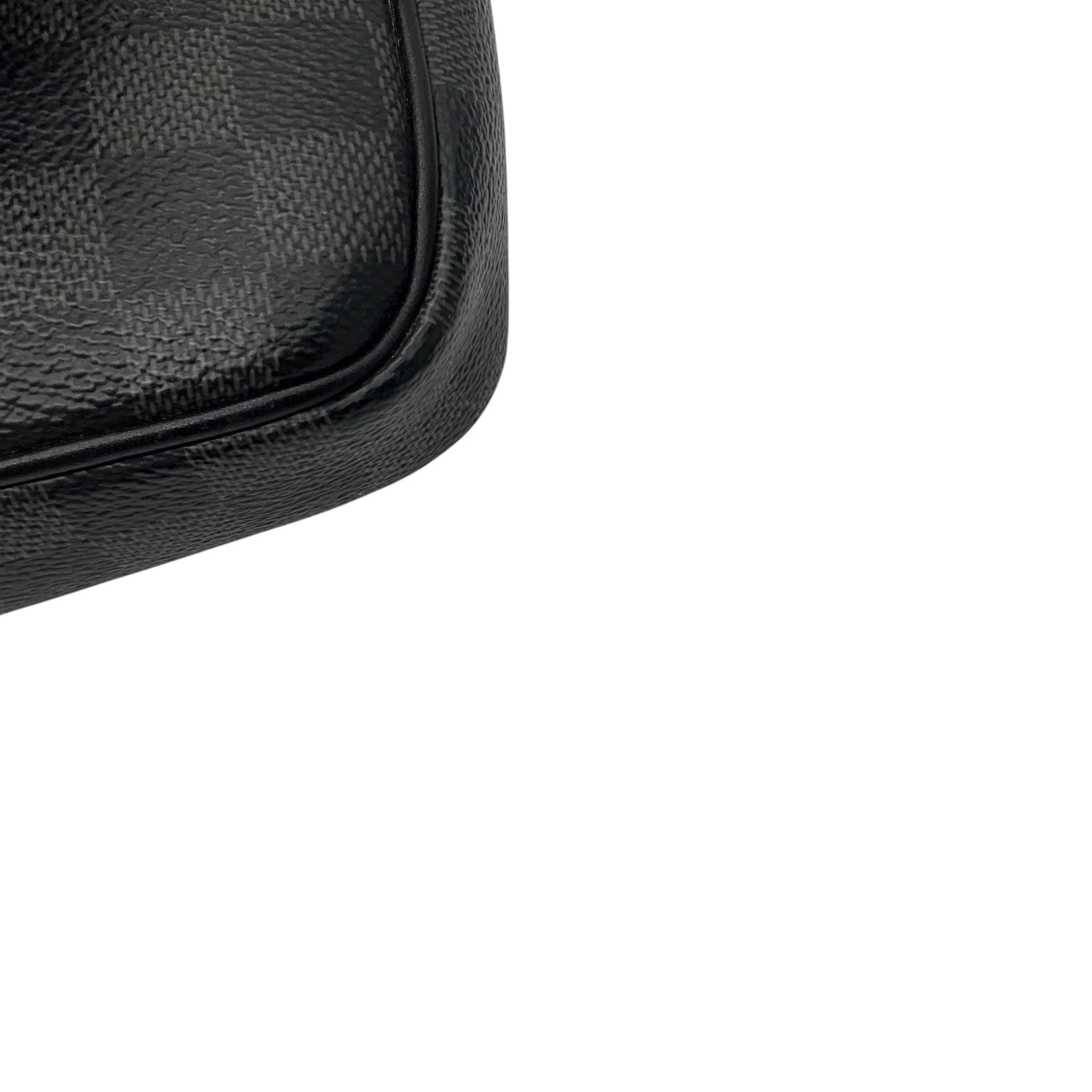 Louis Vuitton Graphite / Black Damier Coated Canvas and Leather Scott Messenger Shoulder Bag with Pouch