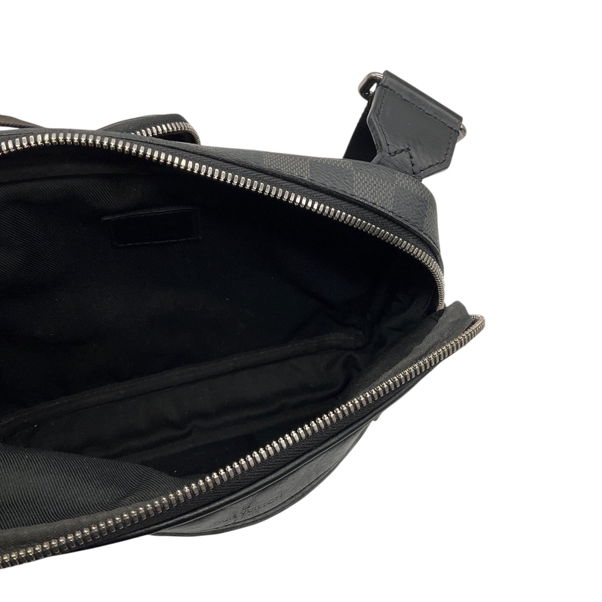 Louis Vuitton Graphite / Black Damier Coated Canvas and Leather Scott Messenger Shoulder Bag with Pouch