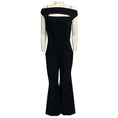Load image into Gallery viewer, Chiara Boni La Petite Robe Black Flare Leg Nylon Stretch Jumpsuit with Cut Out Detail
