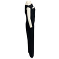 Load image into Gallery viewer, Chiara Boni La Petite Robe Black Flare Leg Nylon Stretch Jumpsuit with Cut Out Detail
