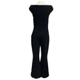 Load image into Gallery viewer, Chiara Boni La Petite Robe Black Flare Leg Nylon Stretch Jumpsuit with Cut Out Detail
