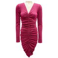 Load image into Gallery viewer, Prabal Gurung Fuchsia Metallic Ruched Cocktail Dress
