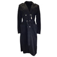 Load image into Gallery viewer, Dries Van Noten Black Double Breasted Belted Cotton Coat
