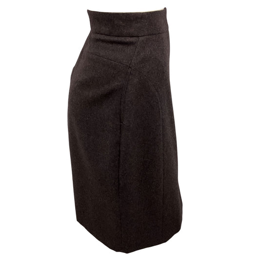 Loro Piana Dark Purple Cashmere and Silk Skirt
