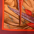 Load image into Gallery viewer, Hermes Burgundy Multi Christophe Colomb Decouvre l’Amerique Square Silk Twill Scarf
