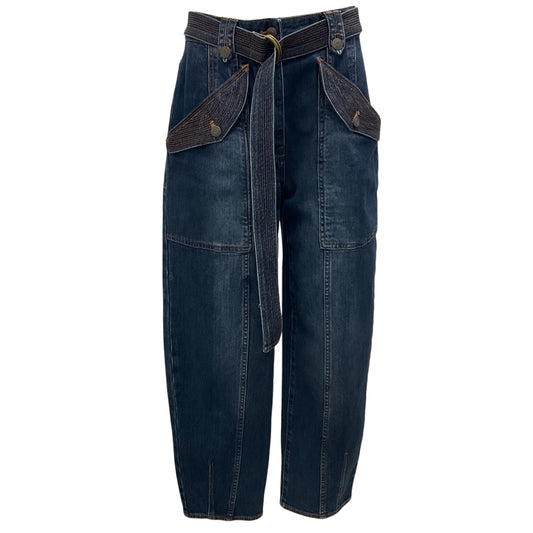 Ulla Johnson Dark Wash Stitch Detail Denim Jeans