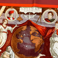 Load image into Gallery viewer, Hermes Burgundy Multi Christophe Colomb Decouvre l’Amerique Square Silk Twill Scarf
