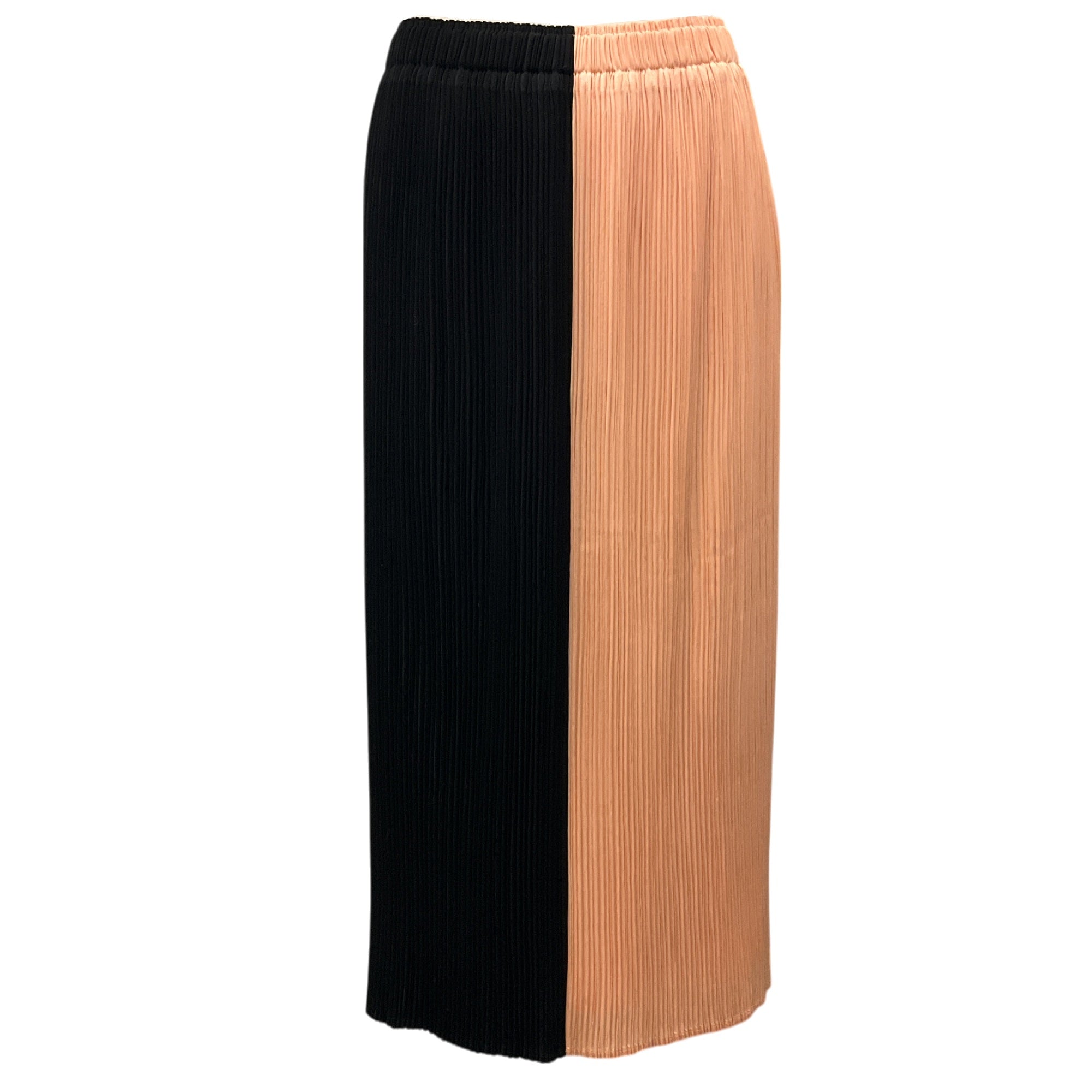 Proenza Schouler White Label Black / Peach Pleated Midi Skirt