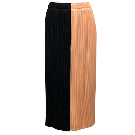 Proenza Schouler White Label Black / Peach Pleated Midi Skirt