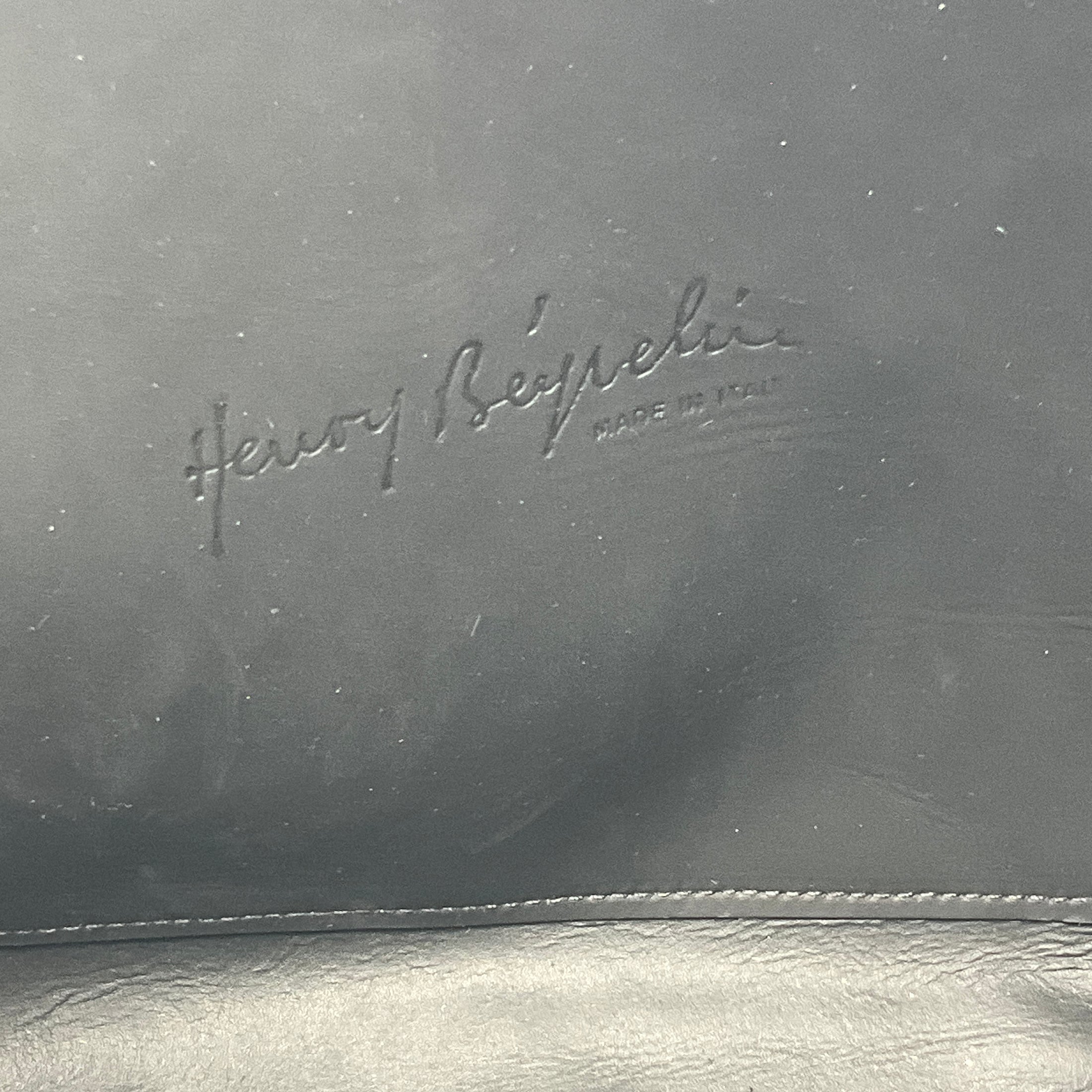 Henry Beguelin Black / Nero Large Betta Leather Tote Handbag