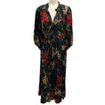 Load image into Gallery viewer, Ba&sh Black Noir Patty Floral-print V-neck Flounce Midi Dress
