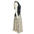 Load image into Gallery viewer, Rosie Assoulin Cream / Black All Buttoned Up Floral Vest Top and Floral Gathered Skirt
