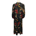 Load image into Gallery viewer, Ba&sh Black Noir Patty Floral-print V-neck Flounce Midi Dress
