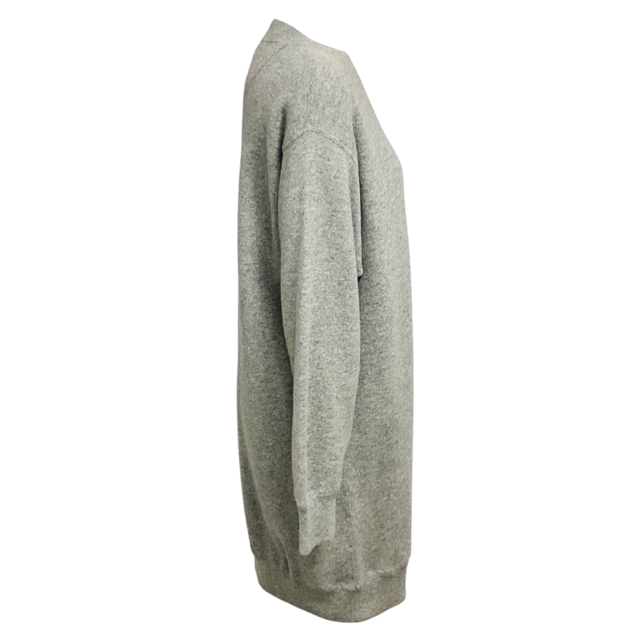 Prada Light Heather Grey Long Sleeved Cashmere Knit Crewneck Dress