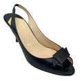 Load image into Gallery viewer, Christian Louboutin Black Open Toe Leather Slingback Heels
